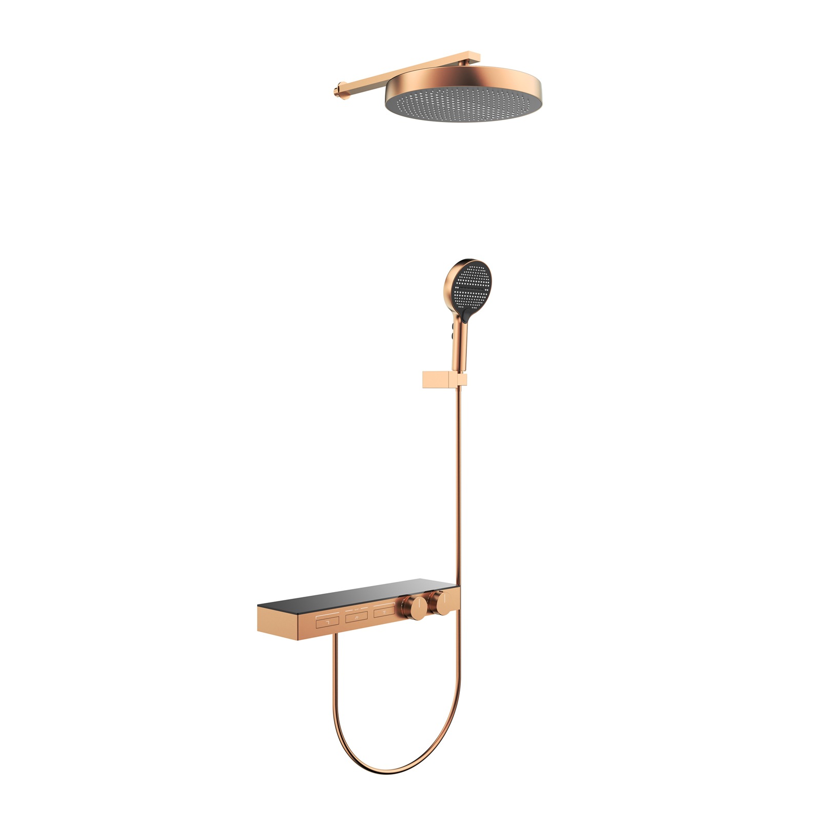 Brushed Rose Gold Thermostatic
