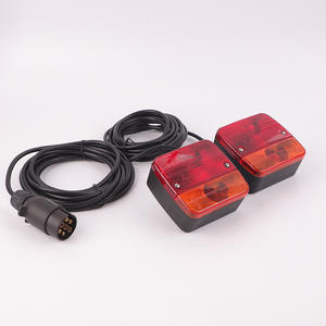 2 PCS New Magnetic Lorry Tail Light Bulbs <span class=keywords><strong>7</strong></span>-Pin Connector Reversing Break Turn Signal License Number Lamp for Truck Car Trailer - Product Image 4