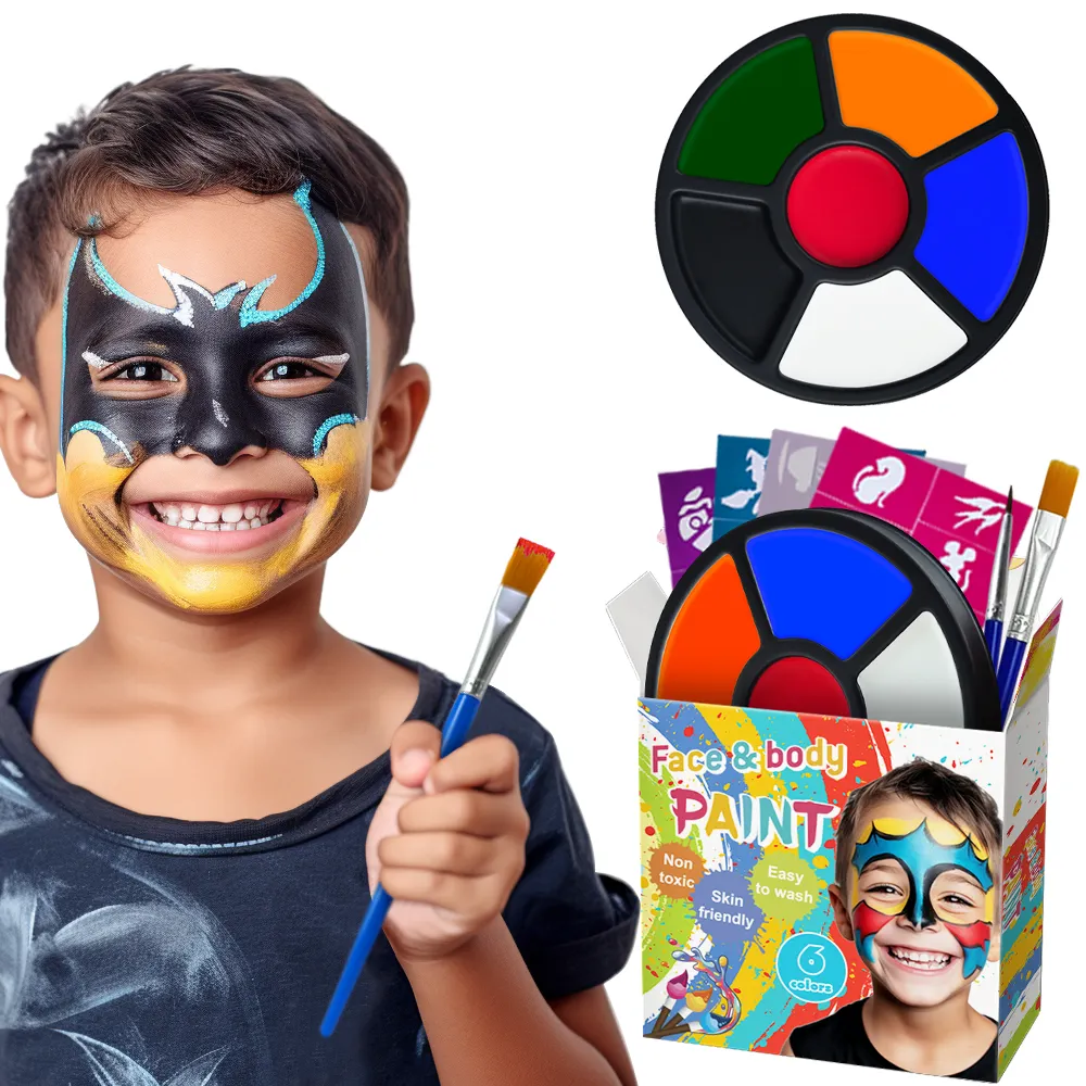 Maquillaje a base de agua, pintura facial profesional para niños, juego de pinceles para niños, suministros para el cuerpo, pintura facial Bodi