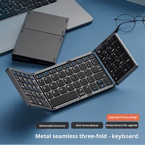 Nouveau clavier sans fil portable en plastique, clavier optique pliable pour ordinateur de bureau, téléphone, ordinateur portable - Product Image 6