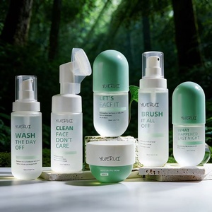 Bouteilles et pots cosmétiques roses à fond rond, flacon de mousse nettoyante, flacon pulvérisateur de toner, emballage de sérum, flacon pompe pour lotion, pot de crème - Product Image 2