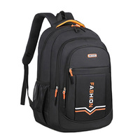 Sac à dos pour ordinateur portable en tissu Oxford imperméable avec fermeture éclair, doublure antichoc en nylon, durable et léger