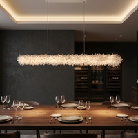 Lustre de plafond en cristal de luxe moderne certifié CE, pour restaurant, chambre, salon, salle à manger, hall d'hôtel, luminaire suspendu LED