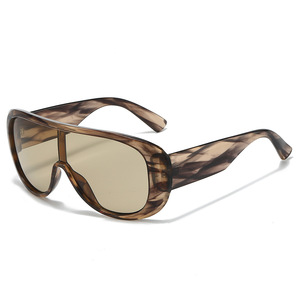 Logo Custom 2026 Fashion Oversized Shield Style UV400 Full Rim Comfortable <b>Sunglasses</b> Big Frame One Piece Lens for Men Women - Product Image 6