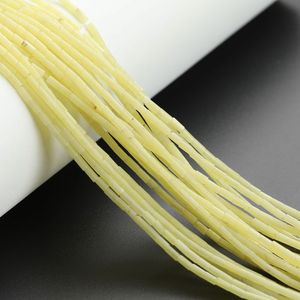 Vente en gros de tubes de 2*4mm en pierre naturelle, perles d'agate jaspe et de quartz, perles cylindriques pour bracelet, fabrication de bijoux - Product Image 3