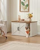 Grande table d'appoint pour chat, meuble moderne en bois pour litière de chat, armoire dissimulée pour litière de chat, mobilier pour chats d'intérieur