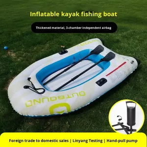 Bote Inflable de PVC Ecológico Reforzado con Cojín de Aire Plegable para Pesca y Rafting con Capacidad para 2 Personas - Product Image 3