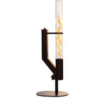 Chauffe-colonne complet en acier pour granulés, équipé d'un tuyau d'évacuation, foyer extérieur pour patio, livré en kit