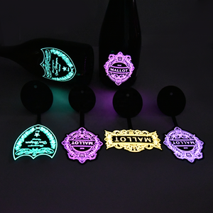 Longstargift personalizable LED botella de vino etiqueta PET buen precio para Año Nuevo Pascua graduación publicidad elegante - Product Image 5