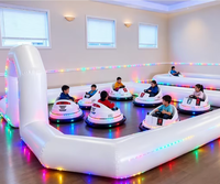 Nouvelle Arène Gonflable Blanche pour Voitures Tamponneuses, Modèle 2026, Meilleure Vente, Circuit de Course en PVC 0,9 mm avec Voitures Tamponneuses de Haute Qualité pour Parc d'Attractions