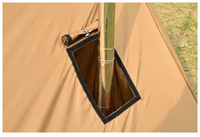 Tente de camping extérieure pour la plage, abri quatre saisons, double couche, légère, double cheminée BC, imperméable 3000 mm, Oxford