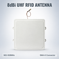 Antenne RFID UHF IP67 étanche, polarisation circulaire, gain RFID 8dBi, 902-928 MHz, antenne de lecteur DZ-W007-A