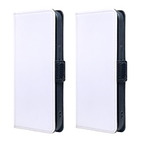 Portefeuille de téléphone en cuir à rabat par sublimation pour étui pour iPhone 13 Pro Max 14 15-vierge pour étui avec fonction de plug-in de carte