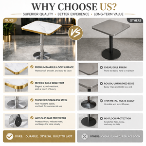 Mesa <span class=keywords><strong>de</strong></span> Comedor Cuadrada <span class=keywords><strong>de</strong></span> Mármol <span class=keywords><strong>de</strong></span> Alta Calidad 60x60, Diseño Moderno para Restaurante, Uso en Exteriores o Hoteles, Gran Venta - Product Image 6
