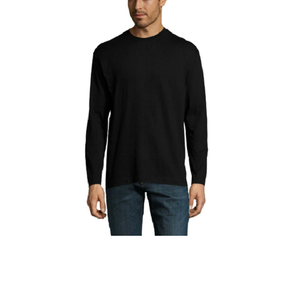 Pull uni à col rond de haute qualité T-Shirt tricoté pour hommes à la mode décontracté à manches longues grande taille grande taille T-shirts pour hommes - Product Image 3