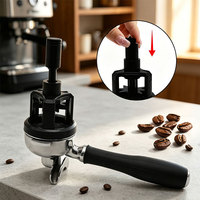 Outil de distribution d'espresso WDT à 10 aiguilles, agitateur rotatif de café à profondeur réglable pour la préparation du puck du portafiltre