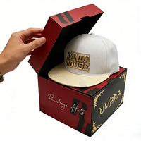 Boîte en papier pour casquette snapback en gros, emballage pour casquette de baseball, personnalisation de chapeau, impression de logo personnalisé, boîte en papier pour chapeau