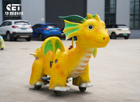 Rabbit Ride Kids Attraction Amusement Park Kids Cartoon Animal Car Silicone Animal Drive Around
