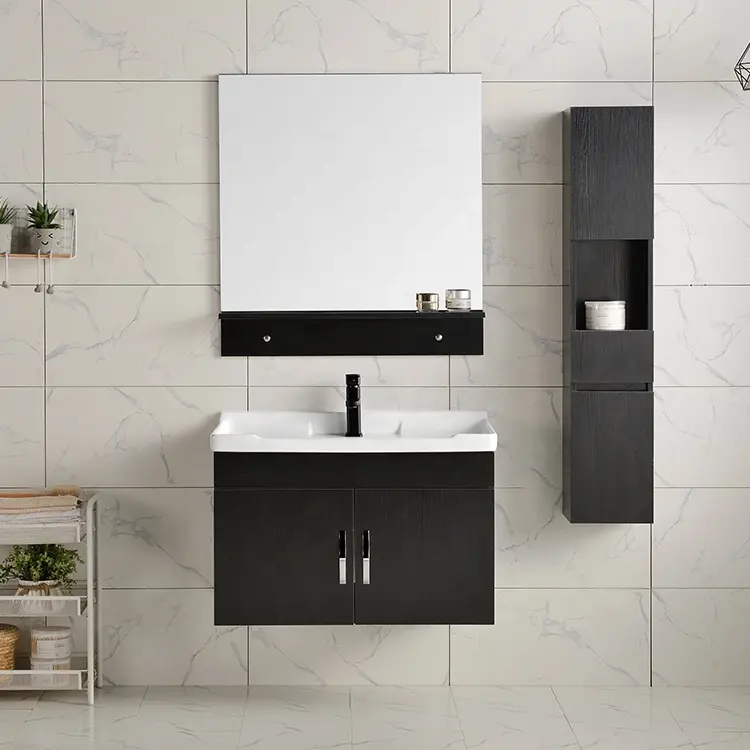 Bathroom Sets Vanity Counter Top Wash Basin Cabinet Bathroom Under Sink Cabinet Black