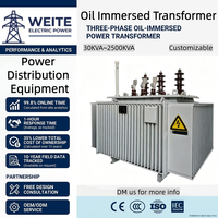 Transformateur triphasé immergé dans l'huile à haute capacité de surcharge 11kV 20kV 1000kVA 1250kVA 1600kVA 160kVA 200kVA en cuivre personnalisé CE