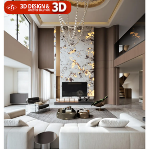 <span class=keywords><strong>Service</strong></span> de conception d'intérieur de villa moderne de luxe pour toute la maison avec rendu 3D, solution de décoration intérieure et de conception graphique - Product Image 2