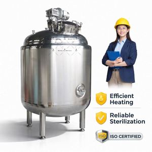 Machine de pasteurisation de lait et de jus de petite taille 50L-1000L pour la fabrication de yaourt laitier, avec réservoir de refroidissement - Product Image 3