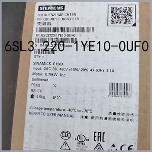 6SL3220-1YE10-0UF0 G120X 0.75กิโลวัตต์ 380-480โวลต์ ชุดควบคุม PLC - Product Image 1