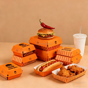 Emballage personnalisé pour frites, poulet et burgers avec logo, boîtes alimentaires en carton pour plats à emporter, petit format - Product Image 2