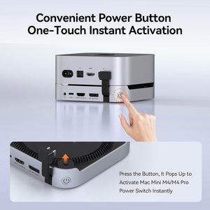 Base de Conexión 13 en 1 para <span class=keywords><strong>Mac</strong></span> <span class=keywords><strong>Mini</strong></span> M4 con Carcasa para SSD, DP/HDMI 4K, USB de 10 Gbps, Lector de Tarjetas SD y Encendido con un Toque para <span class=keywords><strong>Mac</strong></span> <span class=keywords><strong>Mini</strong></span> M4/M4 Pro 2024 - Product Image 3