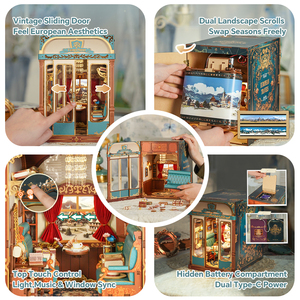 Tonecheer European Travels - Kit de <span class=keywords><strong>Casa</strong></span> de Muñecas DIY con Cabina de Tren de Vapor Vintage y Vagones Conectados, para Coleccionistas de Trenes y Decoración <span class=keywords><strong>del</strong></span> Hogar - Product Image 3