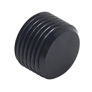 3/8" NPT Allen Head Pipe Plug, Black Anodized 6061-T6 Aluminum, 1500PSI Rated, Hydraulic & Automotive Threaded <b>Seal</b> Fitting - Product Image 2