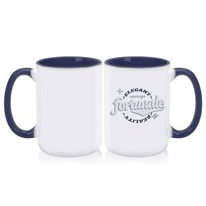 Mug en émail de 15 oz avec poignée et intérieur colorés |   8 couleurs vibrantes au choix |   Commandes en gros disponibles - Product Image 4