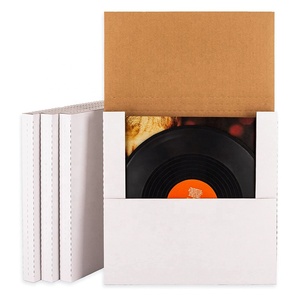 Bán Buôn Kích Thước Tùy Chỉnh Giấy Sóng Vinyl Ghi Bao Bì Hộp Bền Gấp T-Shirt Hộp In Tiêu Chuẩn Duy Nhất <span class=keywords><strong>CD</strong></span> Bưu Phẩm - Product Image 2