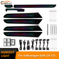 64 couleurs, éclairage ambiant dynamique étoilé pour Volkswagen Golf Mk6 2008-2013, éclairage LED intérieur, tableau de bord, garniture de porte, éclairage d'ambiance