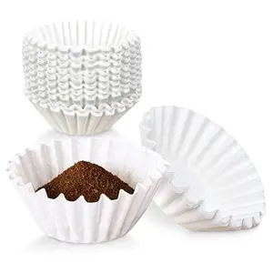 Fabrikant Commerciële 100Pcs Food Grade Draagbare Filter Koffie Thee Papier Wave Wegwerp Mand Vorm Koffie Filter Papier Kom