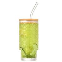 Paille à boire en verre transparent résistant à la chaleur, vente directe d'usine