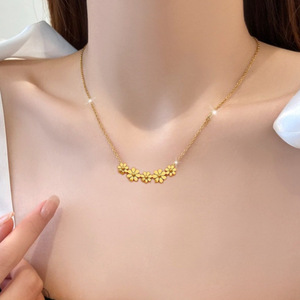 Gioielli Cross Border estate clavicola catena <span class=keywords><strong>margherita</strong></span> semplice e Versatile accessori collana di fiori per le donne - Product Image 5