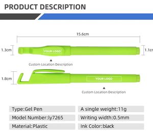 Custom Logo Supported Mobile Phone Gel Pen 0.5mm Writing Width Cheap Price Office Stationery Ink Black Plastic - Product Image 2