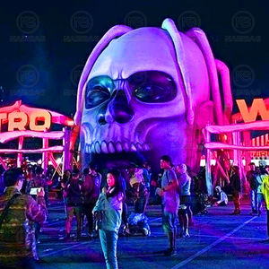 อุโมงค์หัวกระโหลกเป่าลมสำหรับตกแต่งเทศกาลฮาโลวีนงานปาร์ตี้โมเดลการ์ตูนสำหรับงานเทศกาลฮาโลวีน - Product Image 3