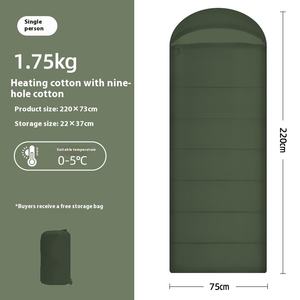 Sac de couchage de type enveloppe coloré, chaud, respirant, lavable, en nylon, imperméable, pour le camping et la randonnée, adapté aux 3 saisons - Product Image 6