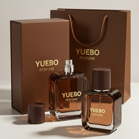 Flacons de parfum vides carrés plats polis 100 ml 50 ml 30 ml 20 ml avec boîte et bouchon à vis en verre