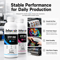 Tinta Printer DTF 1000ml Kepadatan Warna Tinggi Tinta Pigmen Berbasis Air untuk Xp600/i3200 DX5 Pencetakan Transfer Panas Kaos Tekstil