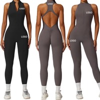 Combinaison pour femmes entièrement personnalisée avec logo, dos creux en U, lignes structurées courbées, combinaison pour filles