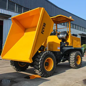 Dumper autocaricante a quattro ruote motrici ad alta potenza per macchine edili dumper da 3 tonnellate mini wheel site Dumper nell'industria