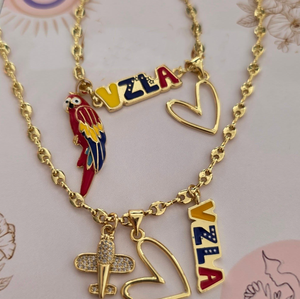 Collar con Colgante Estilo Venezuela, con Cadena de Eslabones para Hombre y Mujer, Diseño de Mapas de Venezuela, Regalo de Joyería - Product Image 1