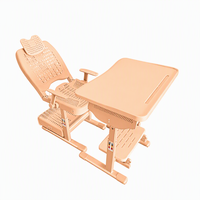 Ensemble bureau et chaise réglables en hauteur pour étudiants, bureau de sieste pour les salles de classe du primaire et du collège