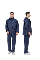 Imperméable de haute qualité imperméable costume Polyester PVC imperméable coupe-vent à capuche imperméable avec pantalon