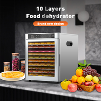 10 Trays Voedsel Dehydrator Machine Fruit En Groente Droger Mango Sinaasappel Citroen Ui Droogmachine