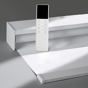 Sang trọng cơ giới Polyester mù Google Alexa và tuya app điều khiển không dây Con lăn mù cho khách sạn trang trí - Product Image 3