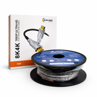 Bobine de câble à fibre optique 4K |   Optique active longue portée pour câble jusqu'à 100 m pour projecteur HD et ordinateur